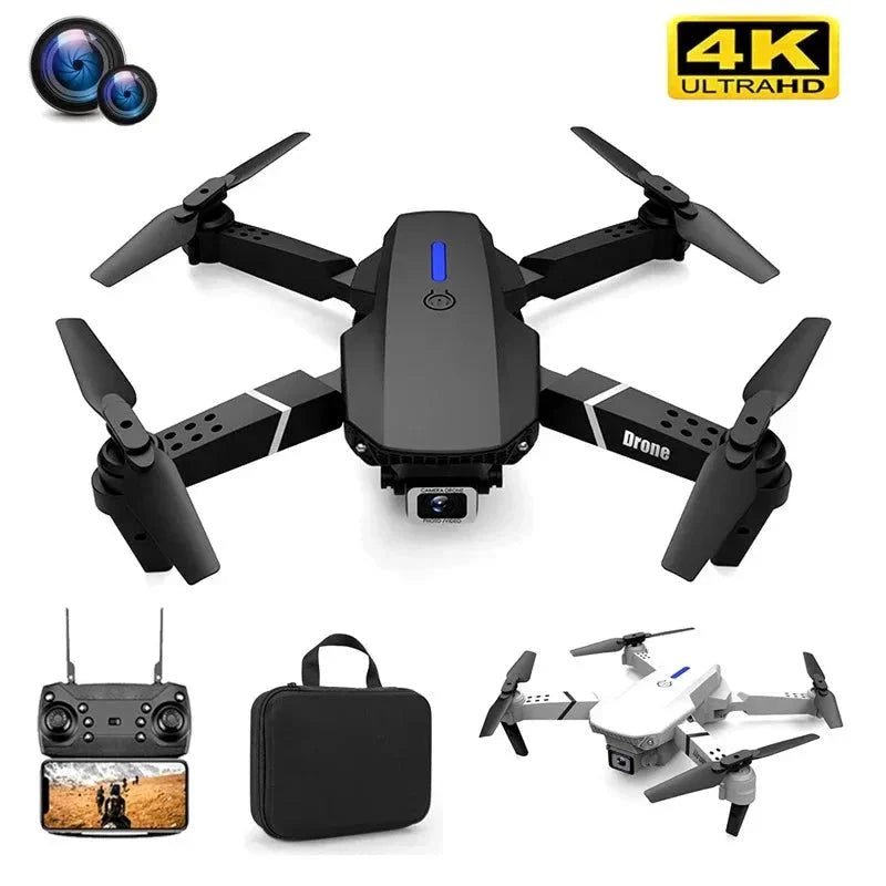 E88 Pro Foldable Quadcopter Drone - WIFI FPV, HD 4K Camera, Altitude Hold - UniHaven, USA