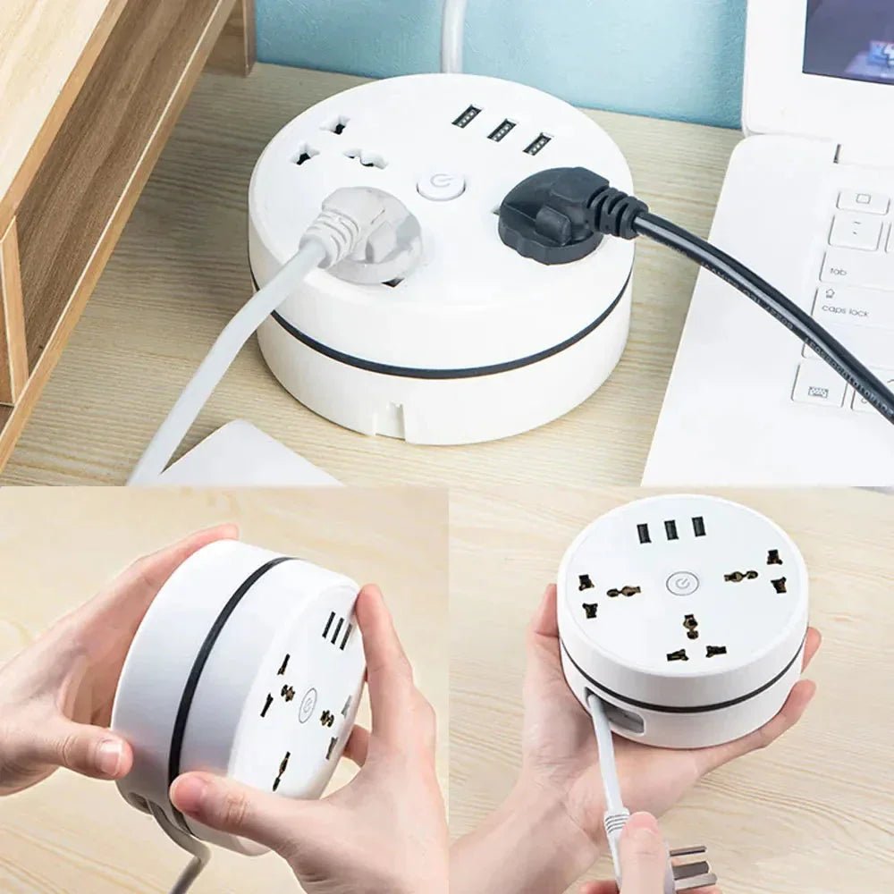 EU Plug AC Outlet Smart Home Power Strip – Multipurpose Electrical Extension Cord with USB Ports & Fast Charging - UniHaven, USA